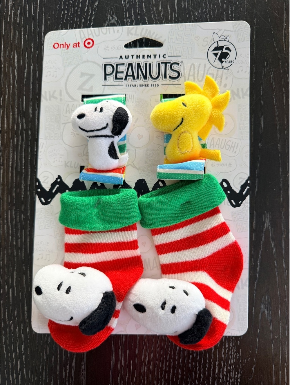 Peanuts Snoopy Woodstock Baby Wrist Rattles